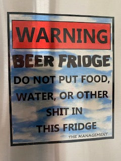 Beer Fridge, Wine Cooler Vinyl Sticker